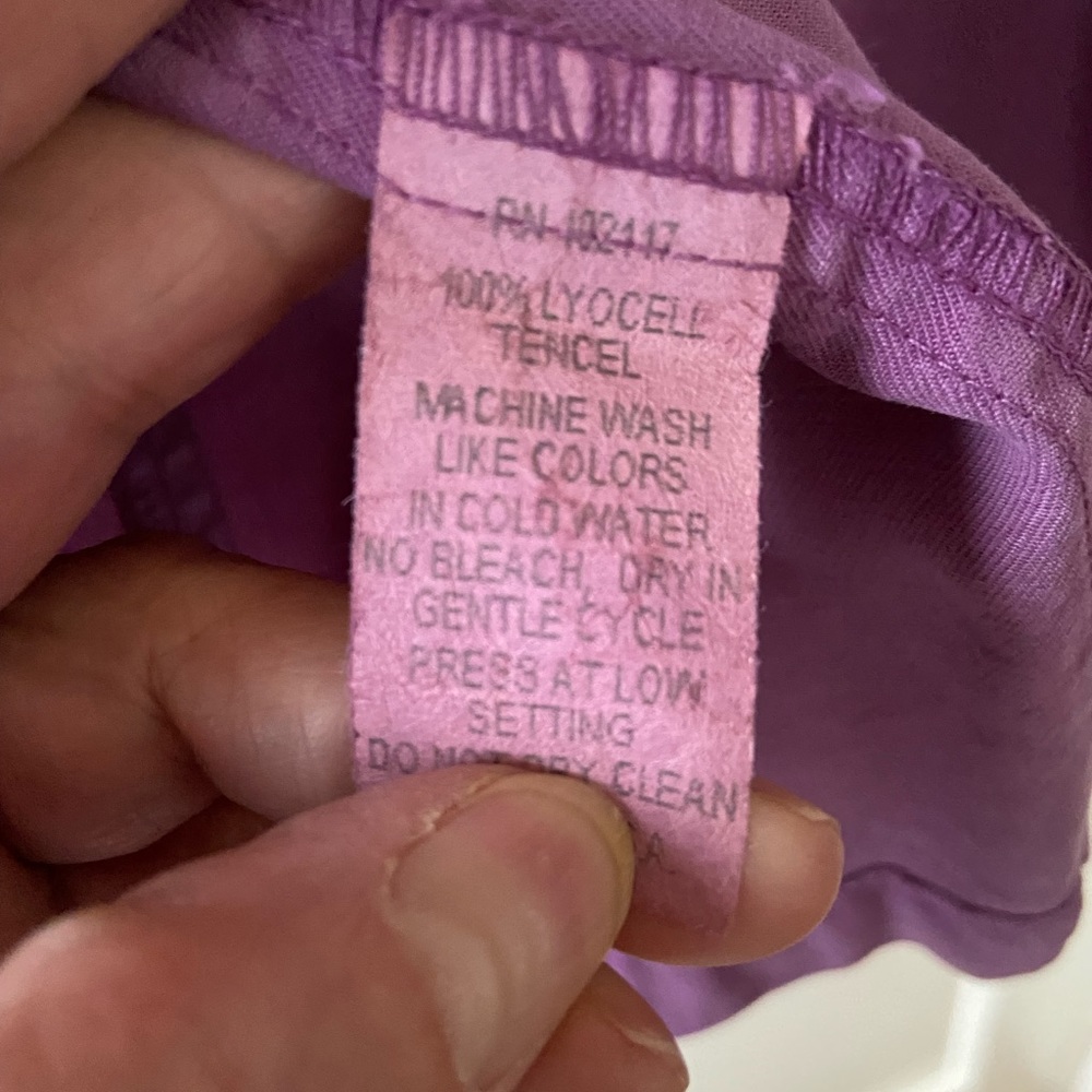 GERTIES Women’s Dark Lavender 100% Lyocell/Tencel Boxy Jacket Sz L - Picture 6 of 7